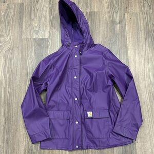 Carhartt Womens Purple Rain Coat Size Medium